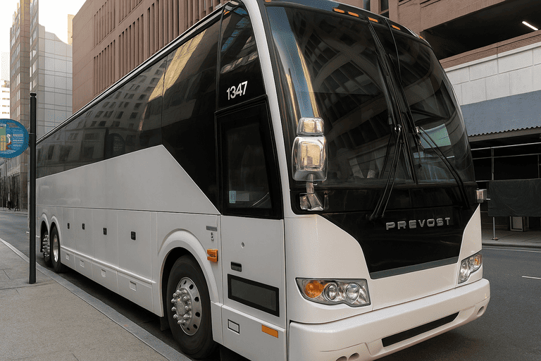 a Carmel Minibus Company coach bus