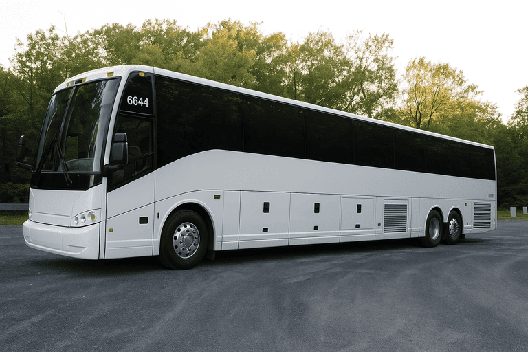 exterior of Carmel Minibus Company coach bus